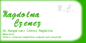 magdolna czencz business card